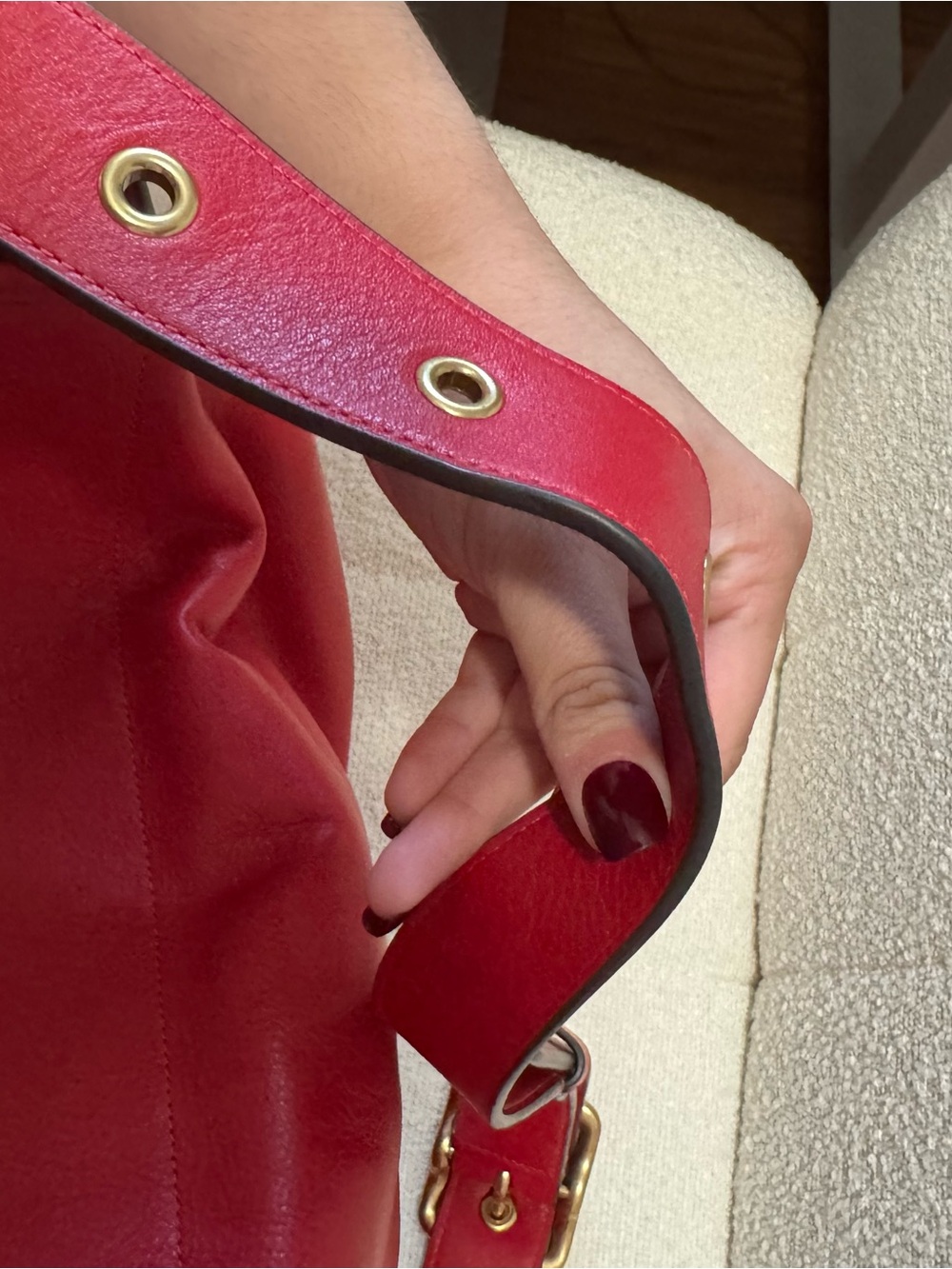 COACH Haversack Scarlet USED - Picture 10 of 11